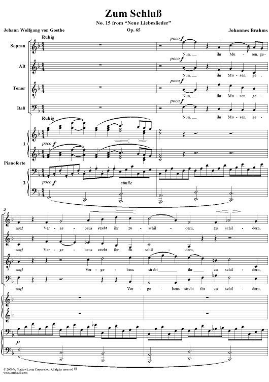 Neue Liebeslieder Walzes, Op. 65, No. 15  ("Zum Schluss")