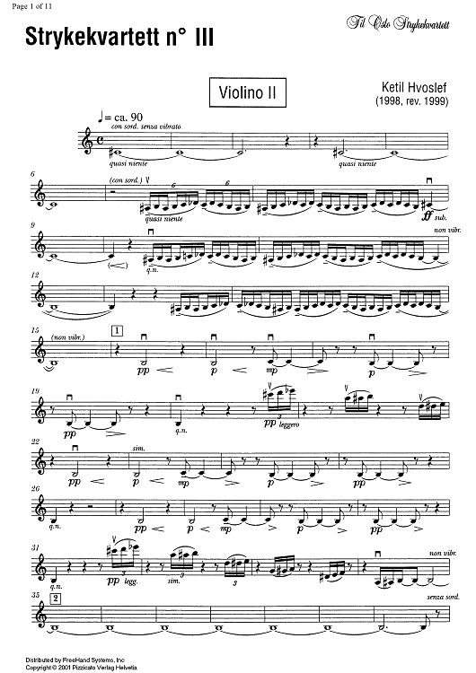 String Quartet No. 3 - Violin 2