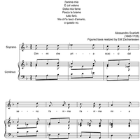 Dimmi che pria scacci del seno - Score