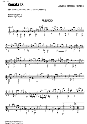 Sonata No. 9 - Guitar