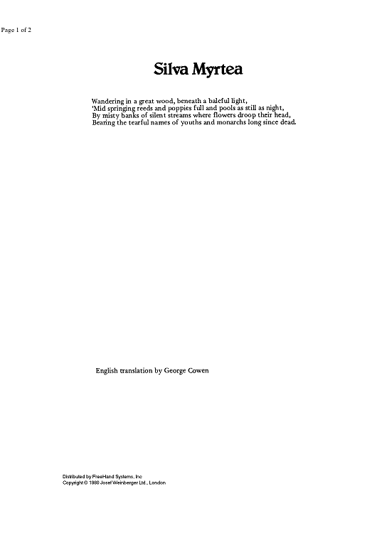 2 Mediaeval Latin Lyrics Op. 1 - Notes