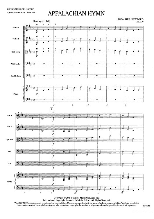 Appalachian Hymn - Score