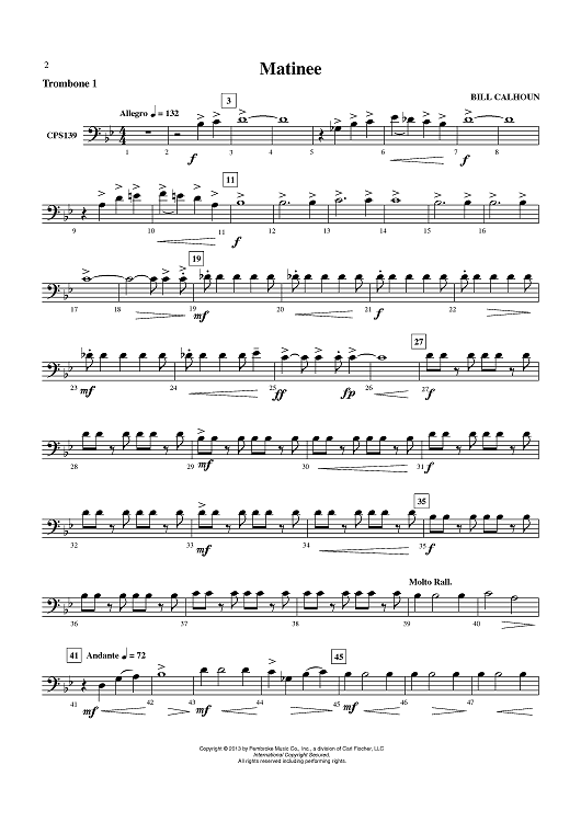 Matinee - Trombone 1