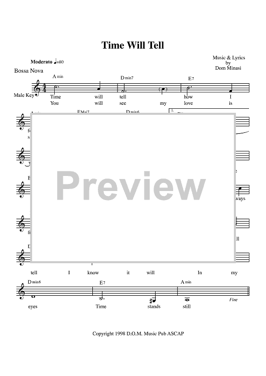 Time Will Tell (Male key)