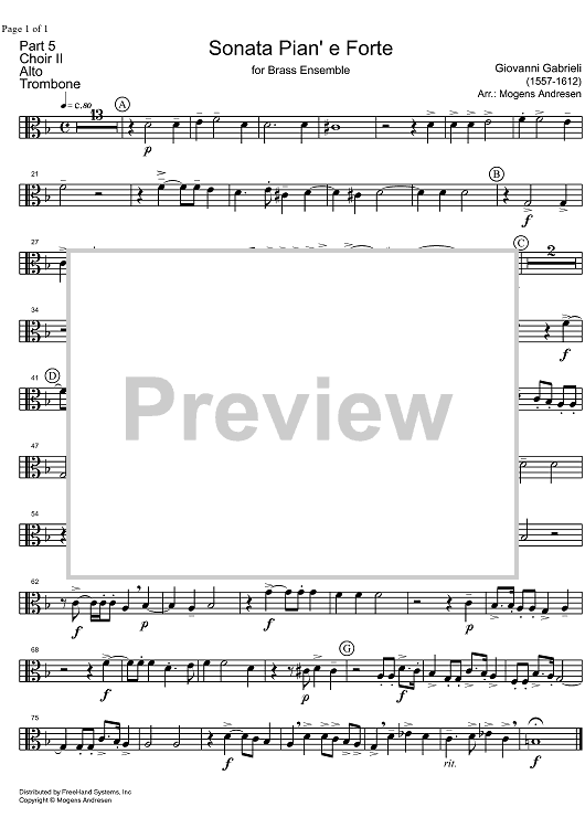 Sonata Pian' e Forte - Alto Trombone