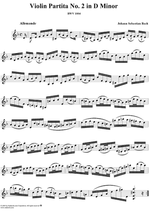 Violin Partita No. 2 in D Minor