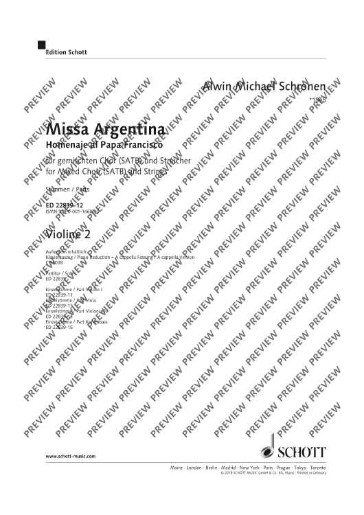 Missa Argentina - Violin 2