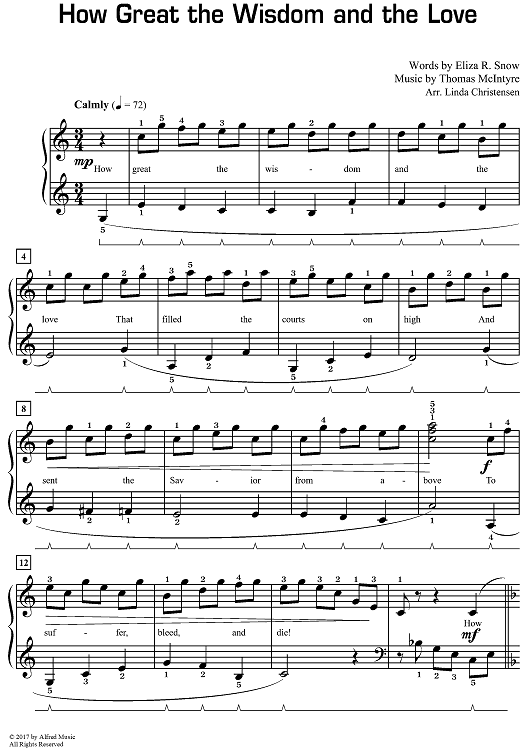 How Great the Wisdom and the Love