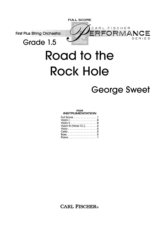 Road to the Rock Hole - Score
