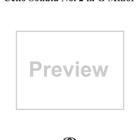 Cello Sonata No. 2 in G Minor - Cello