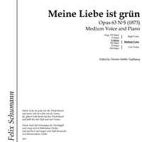 Meine Liebe ist grün Op.63 No. 5
