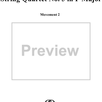 String Quartet No. 5, Movement 2 - Score