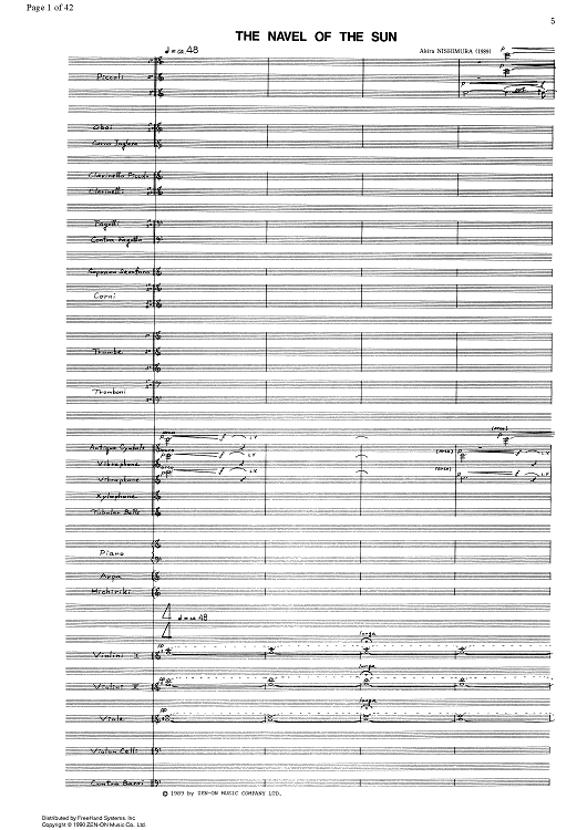 The Navel of the Sun - Full Score