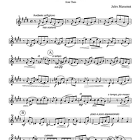 Meditation - from Thais - Part 2 Clarinet in Bb