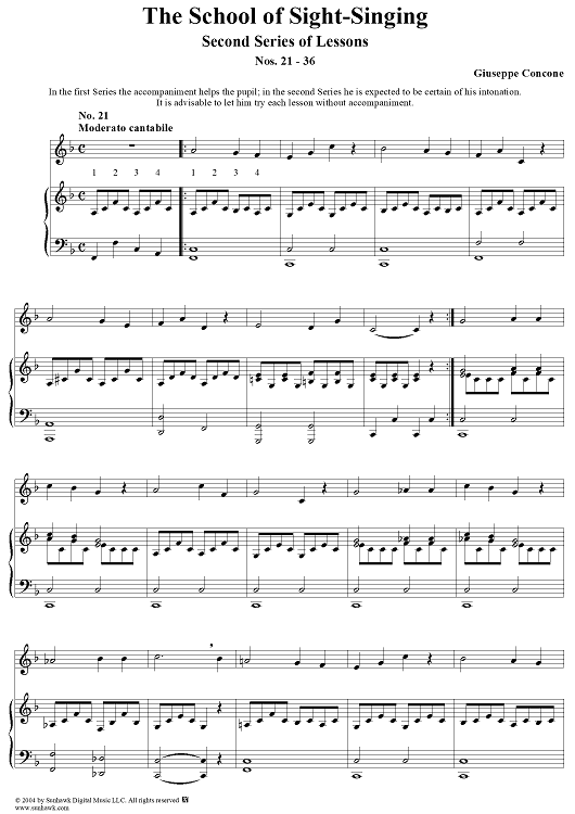 The School of Sight-Singing, Nos. 21 - 36