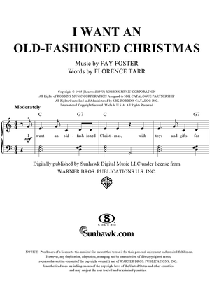 I Want an Old-Fashioned Christmas