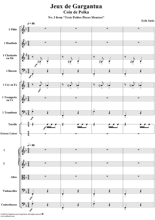 Jeux de Gargantua, No. 3 from "Trois petites piéces montées" - No. 3 from  "Trois Petites Pièces Montées"