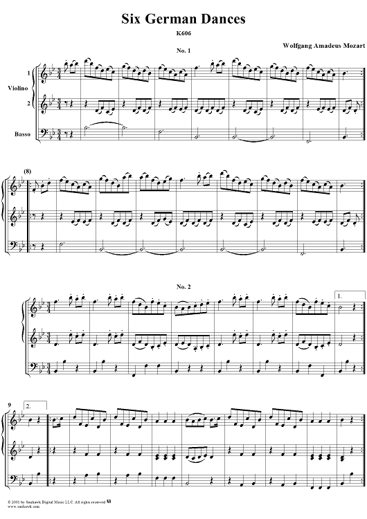 Six Ländlerische Tänze, K606