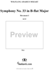 Symphony No. 33 in B-flat Major, Movement 3 - Full Score