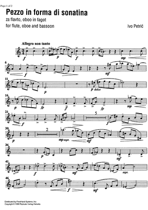 Pezzo in forma di sonatina - Oboe
