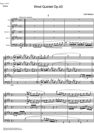 Quintet Op.43 - Score