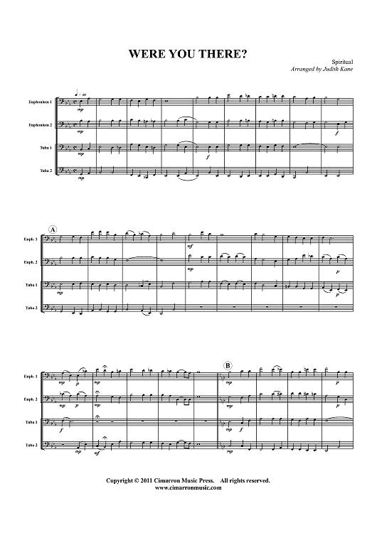 Were You There? - Score