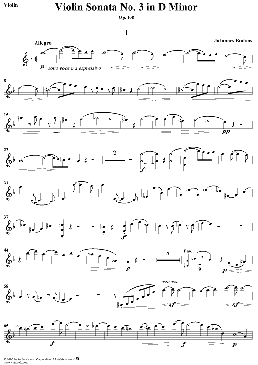Violin Sonata No. 3 - Violin