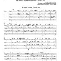 Two Madrigals, Vol. 8 - from Morley's "First Book of Madrigals to 4 Voices" (1594) - Score