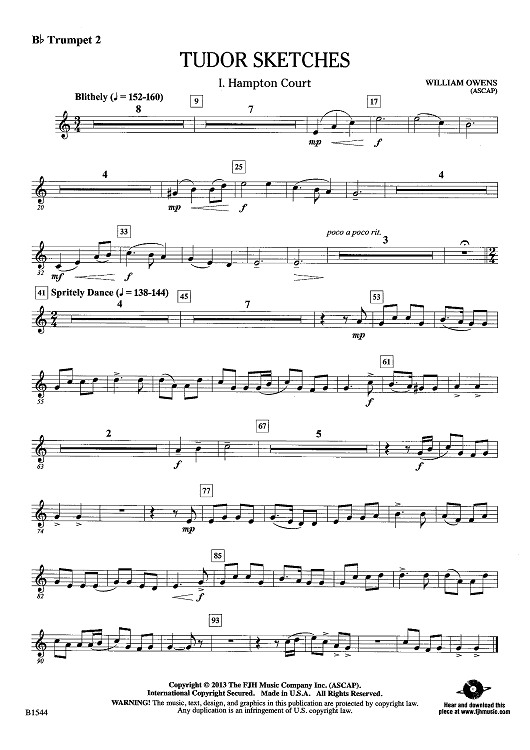 Tudor Sketches - Bb Trumpet 2