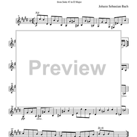 Air - from Suite #3 in D Major - Part 4 Bass Clarinet in Bb