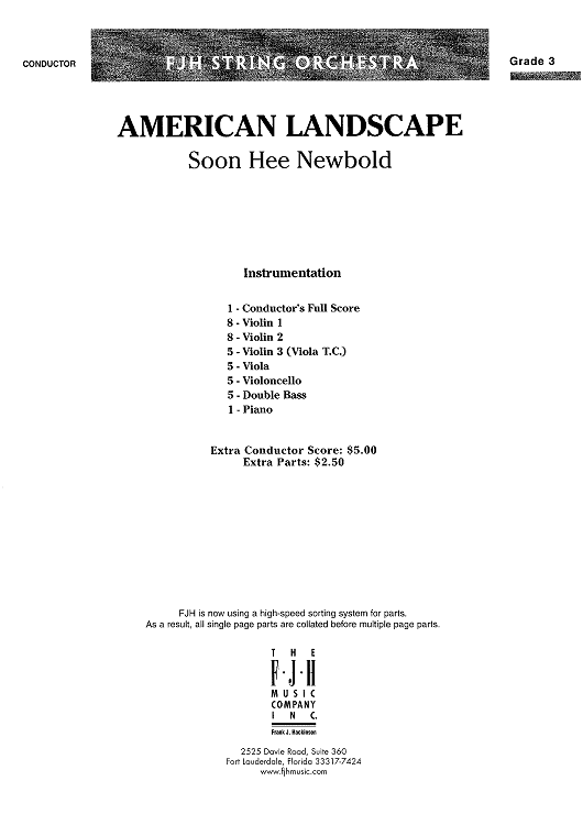 American Landscape - Score Cover