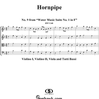 Hornpipe - No. 9 from "Water Music Suite No. 1 in F" - HWV348 - Full Score