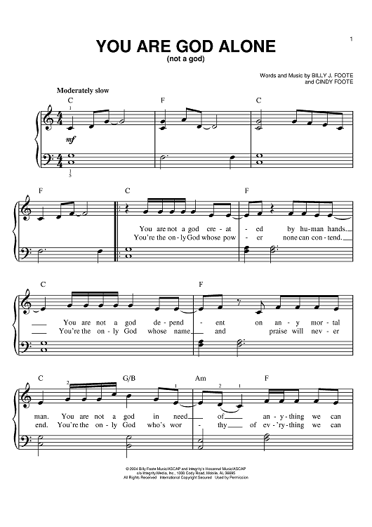 You Are God Alone (Not A God)