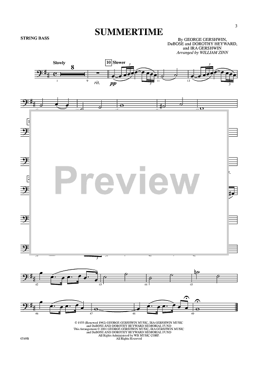 Summertime - String Bass