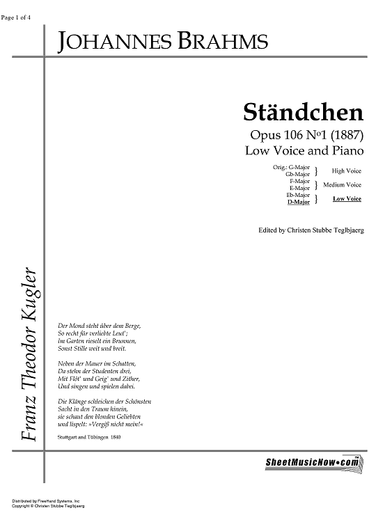 Ständchen Op.106 No. 1