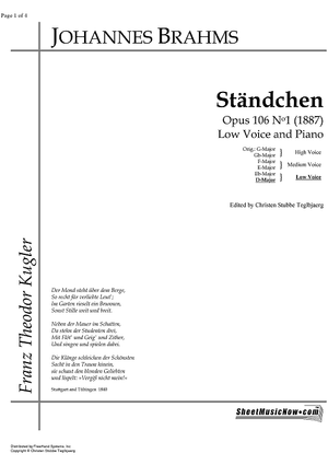 Ständchen Op.106 No. 1