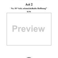 La Finta Giardiniera, Act 2, No. 18 "Ach schmeichelhafte Hoffnung" (Aria) - Full Score