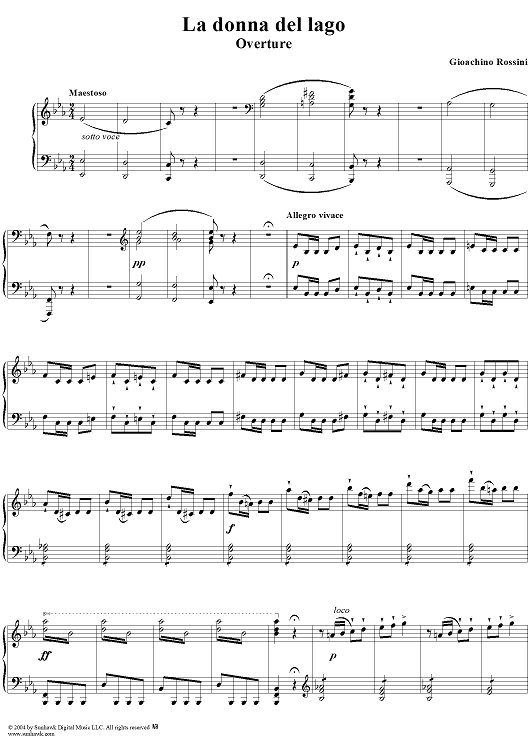 Overture to "La donna del lago" - Score