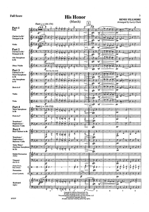 His Honor (March) - Score