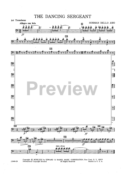 The Dancing Sergeant - Trombone 1