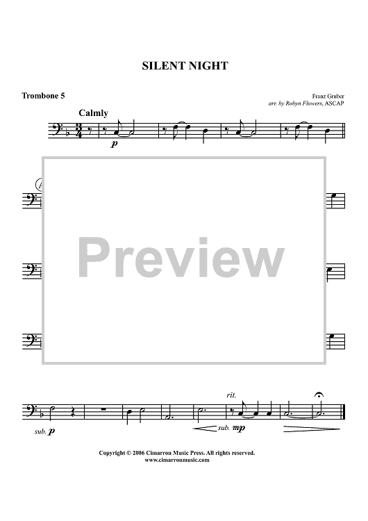 Silent Night - Trombone 5
