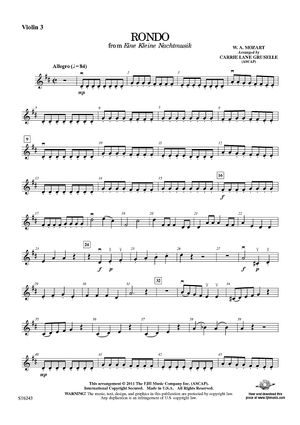 Rondo from Eine Kleine Nachtmusik - Violin 3 (Viola T.C.)