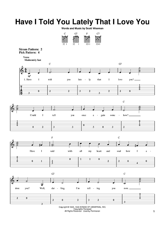 Have I Told You Lately That I Love You