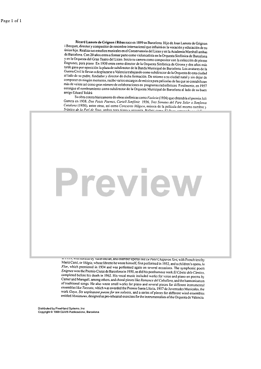 Canco del capvespre - Preface