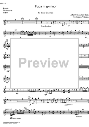 Fugue g minor BWV 578 - Trombone in B-flat