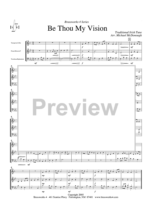 Be Thou My Vision - Score