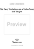 Six Easy Variations on a Swiss Song in F Major, WoO 64
