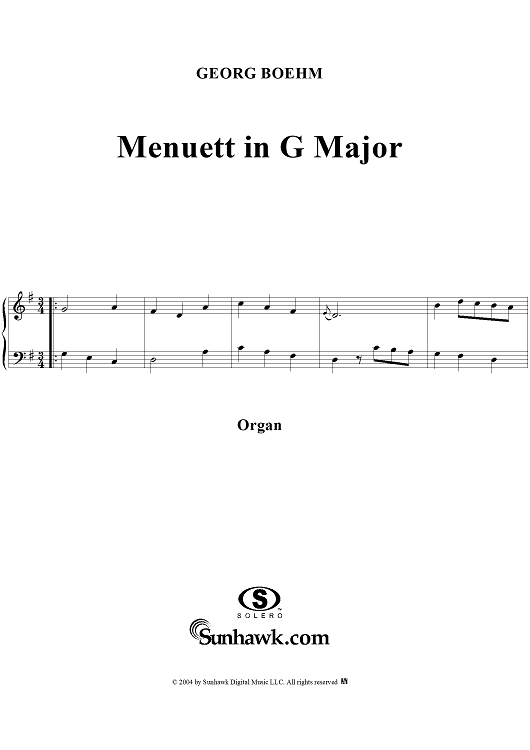 Menuett in G Major