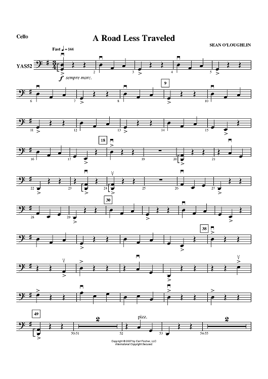 A Road Less Traveled - Cello