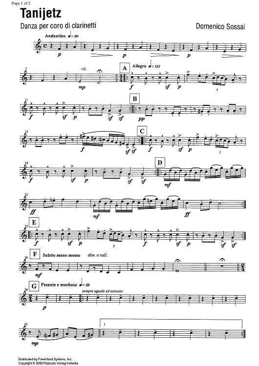 Tanijetz - B-flat Clarinet 2